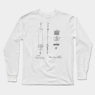 Razor Strop Vintage Patent Hand Drawing Long Sleeve T-Shirt